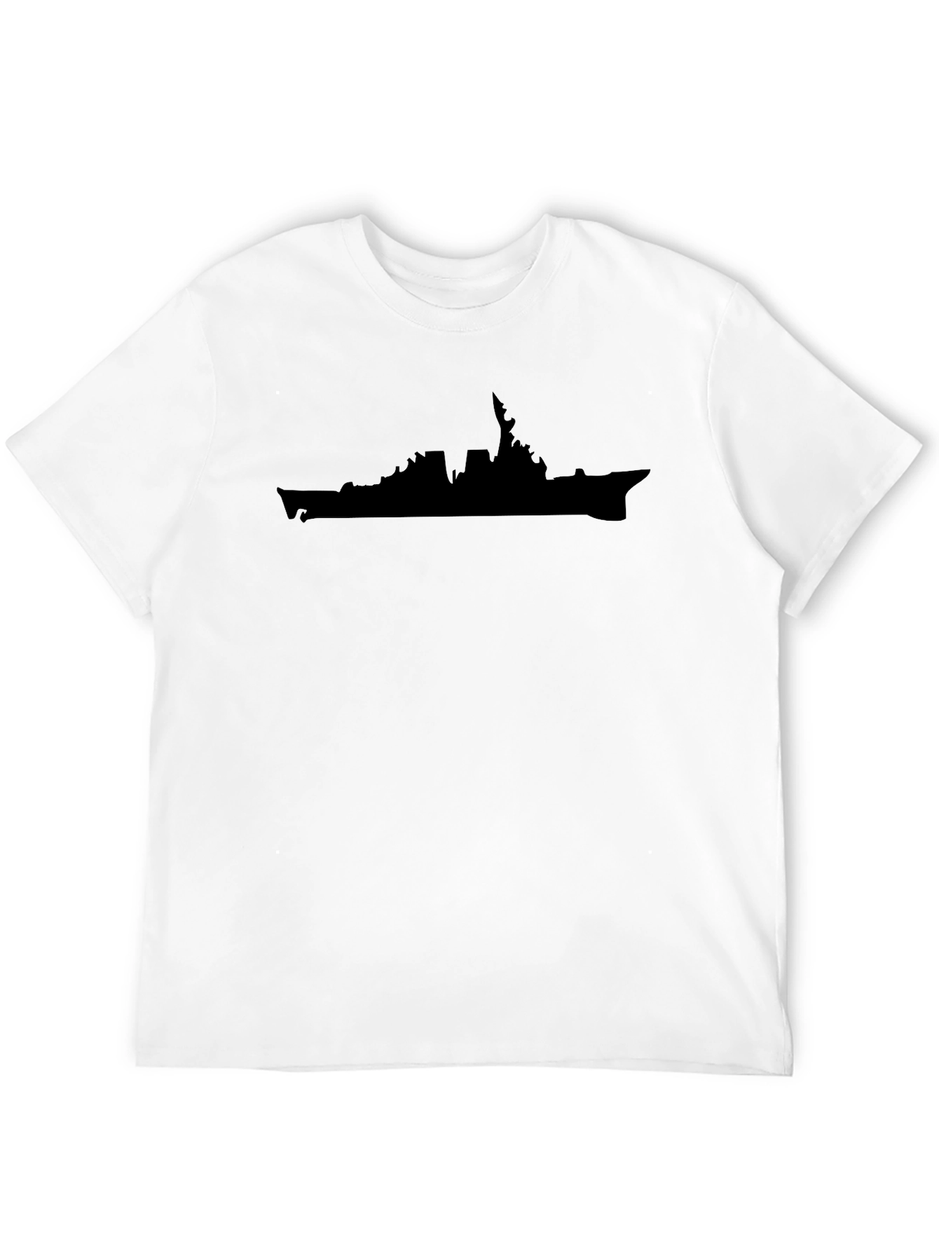 Naval Ship Silhouette Black Tee