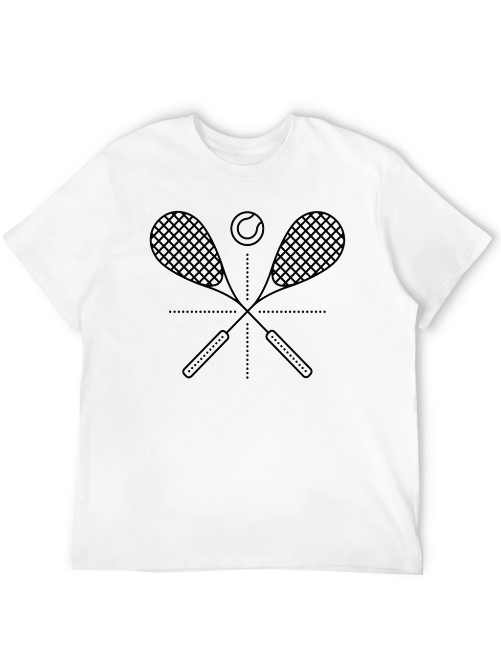 Tennis Racket Graphic Tee - Stylish Sportswear