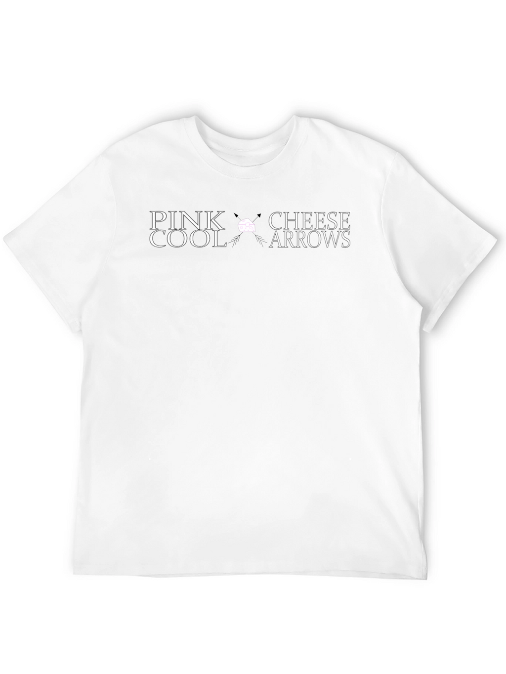 Pink Cool Cheese Arrows Graphic T-Shirt