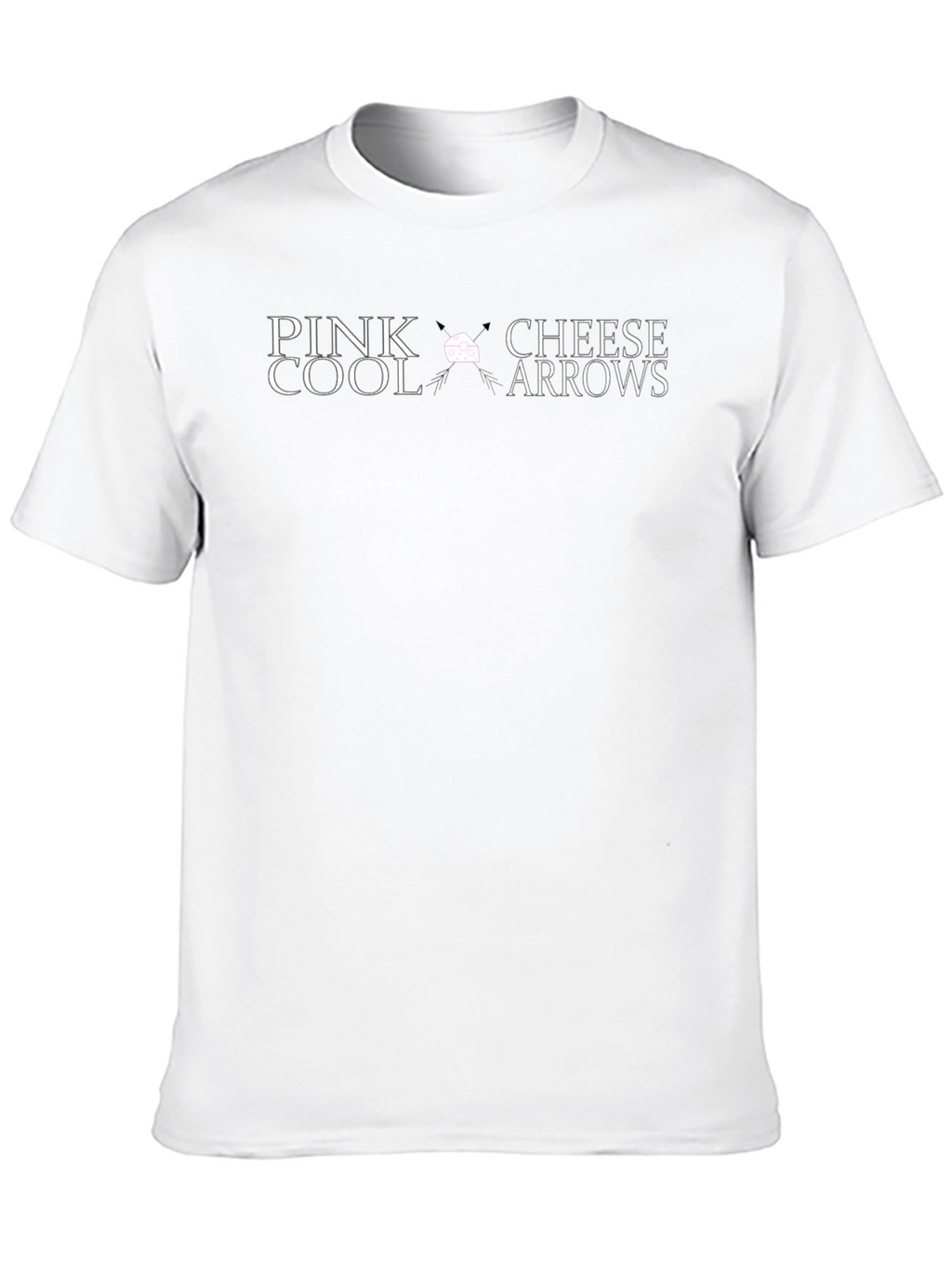 Pink Cool Cheese Arrows Graphic T-Shirt