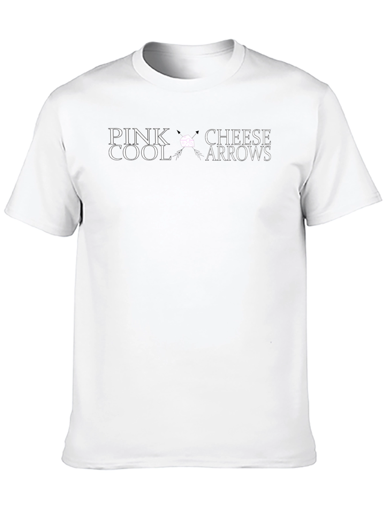 Pink Cool Cheese Arrows Graphic T-Shirt
