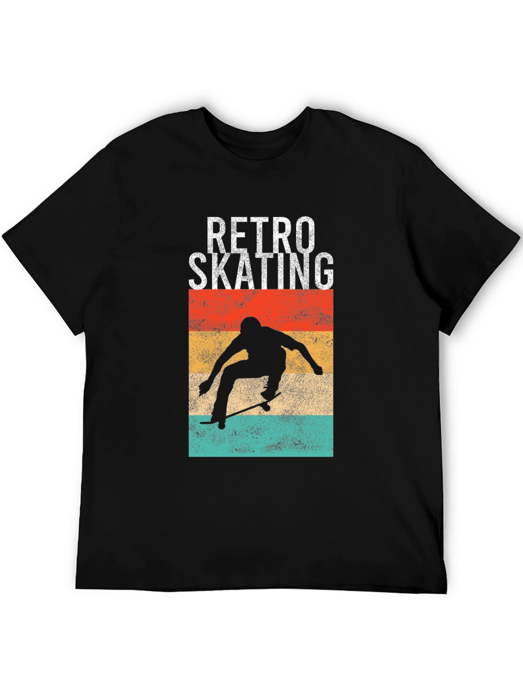 Retro Skating Graphic Tee - Black