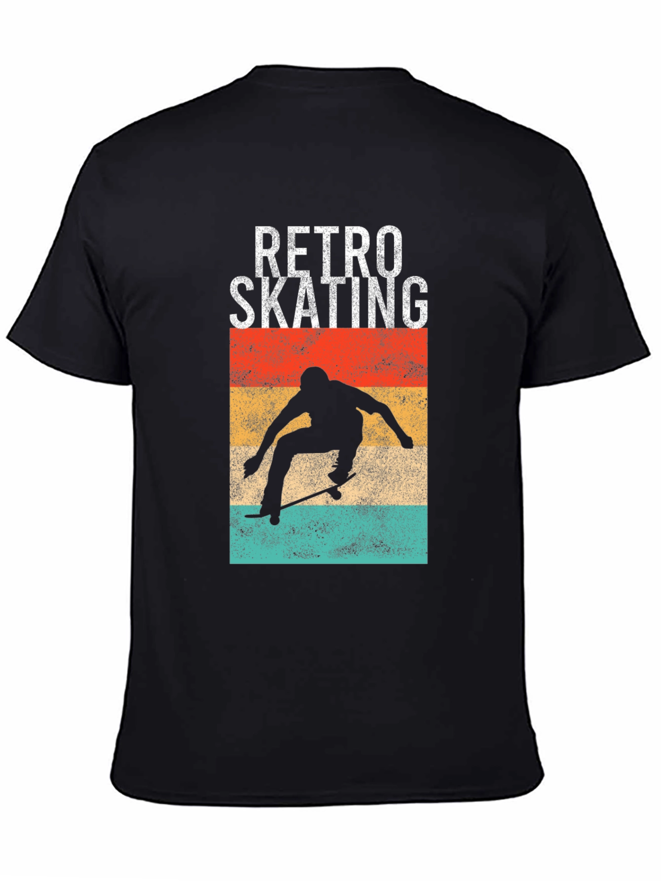 Retro Skating Graphic Tee - Black