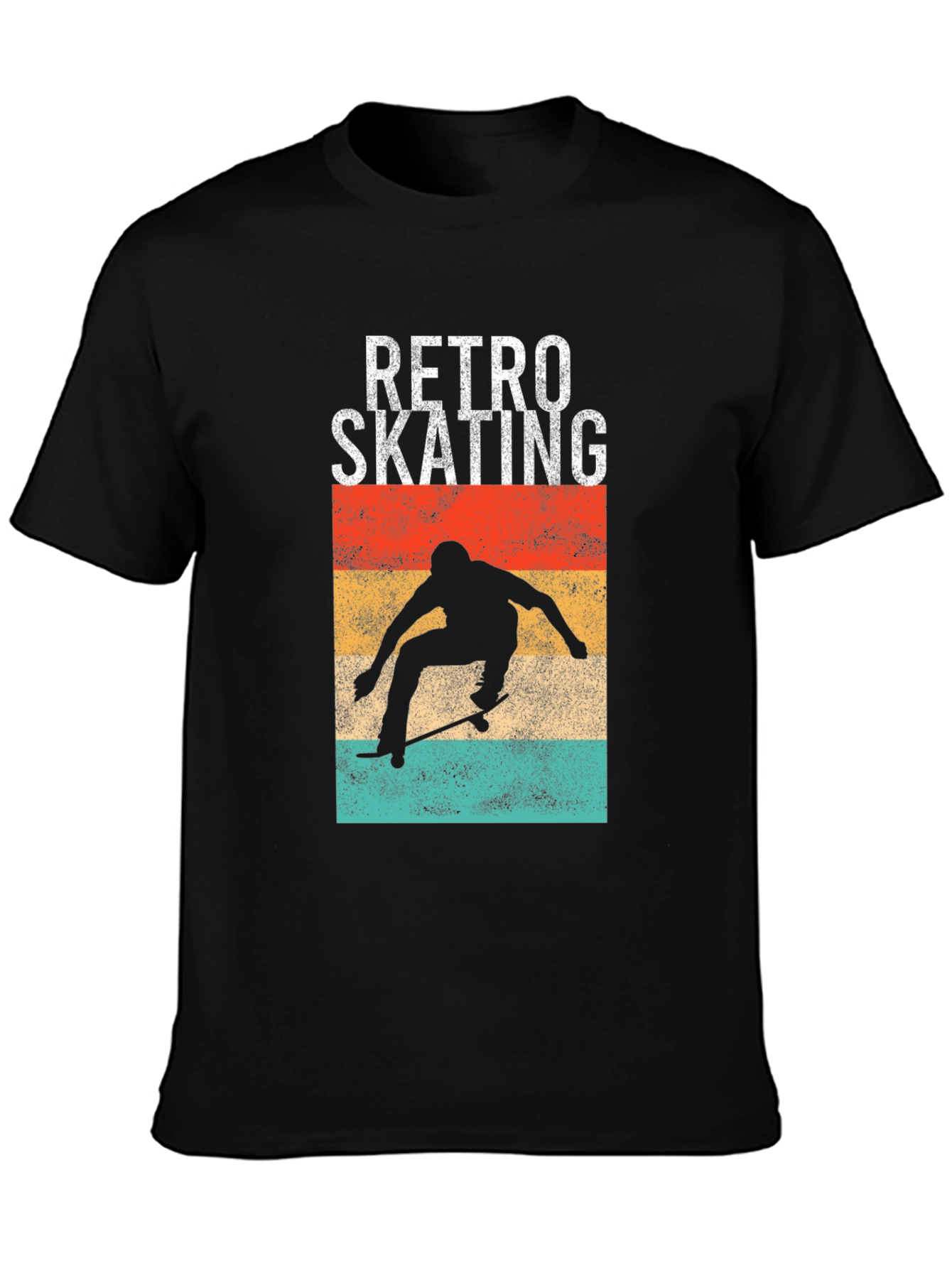 Retro Skating Graphic Tee - Black
