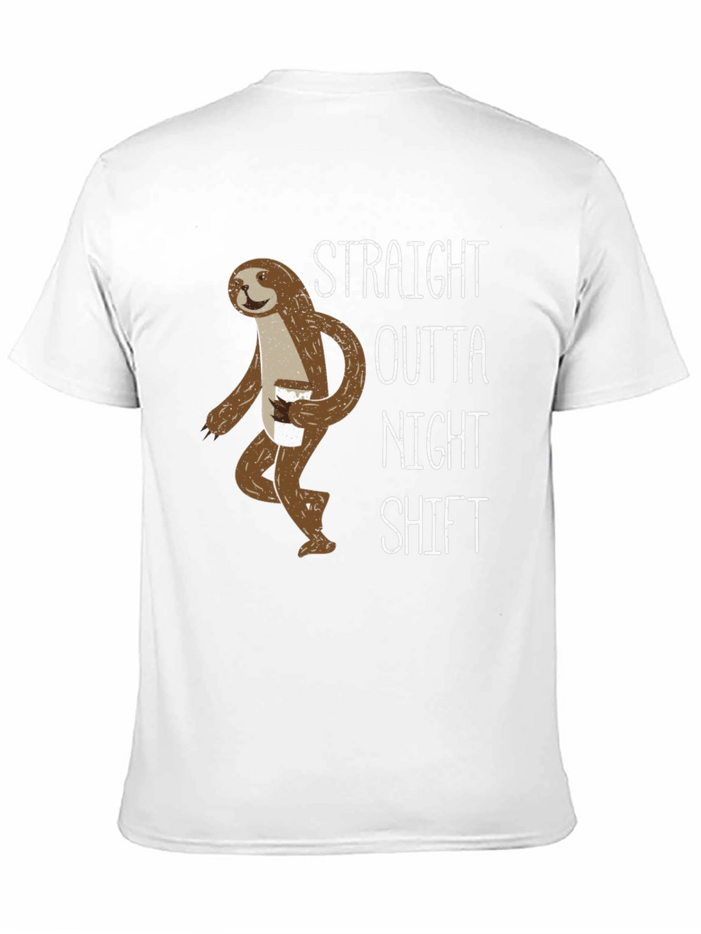 Straight Outta Night Shift Sloth Graphic Tee