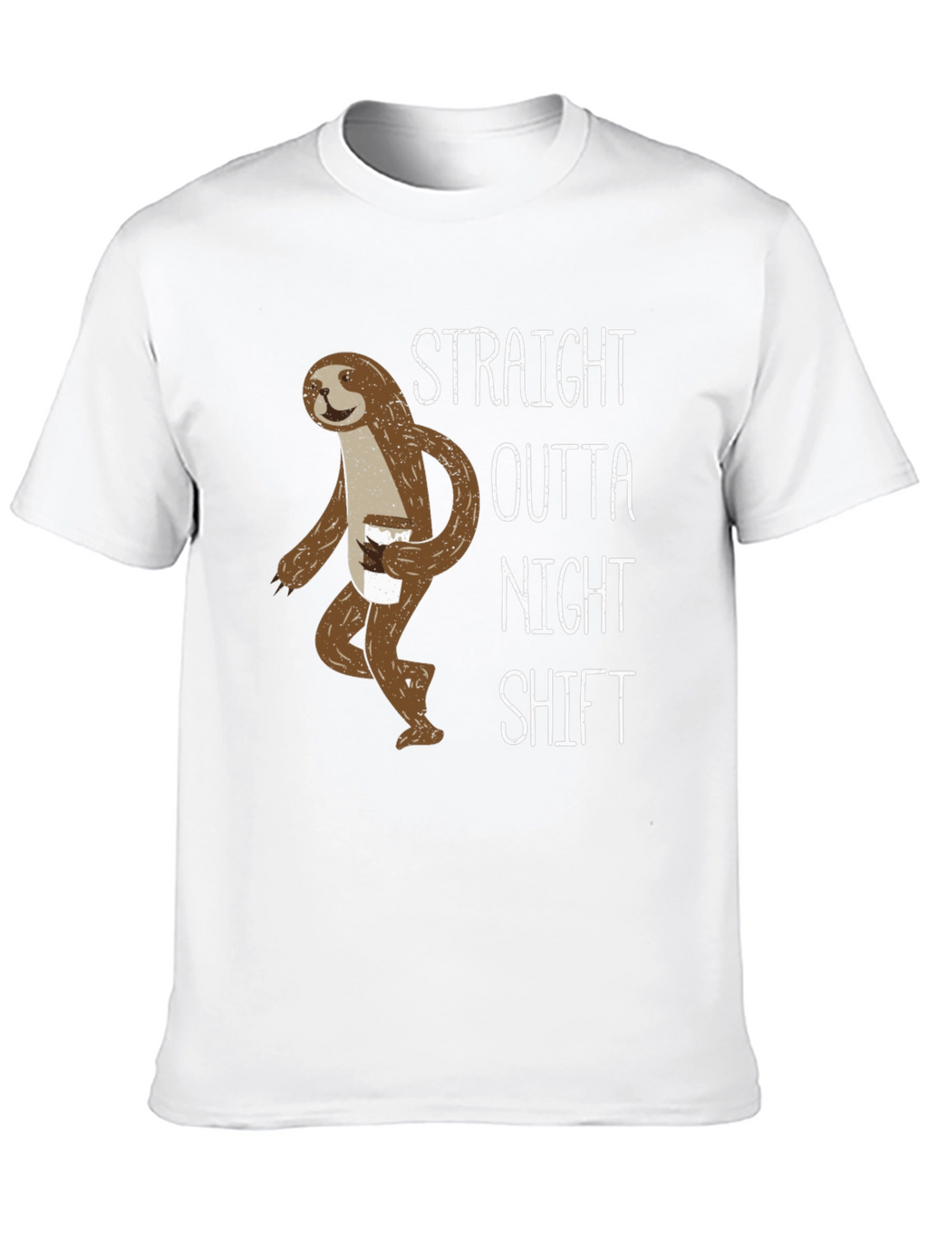 Straight Outta Night Shift Sloth Graphic Tee