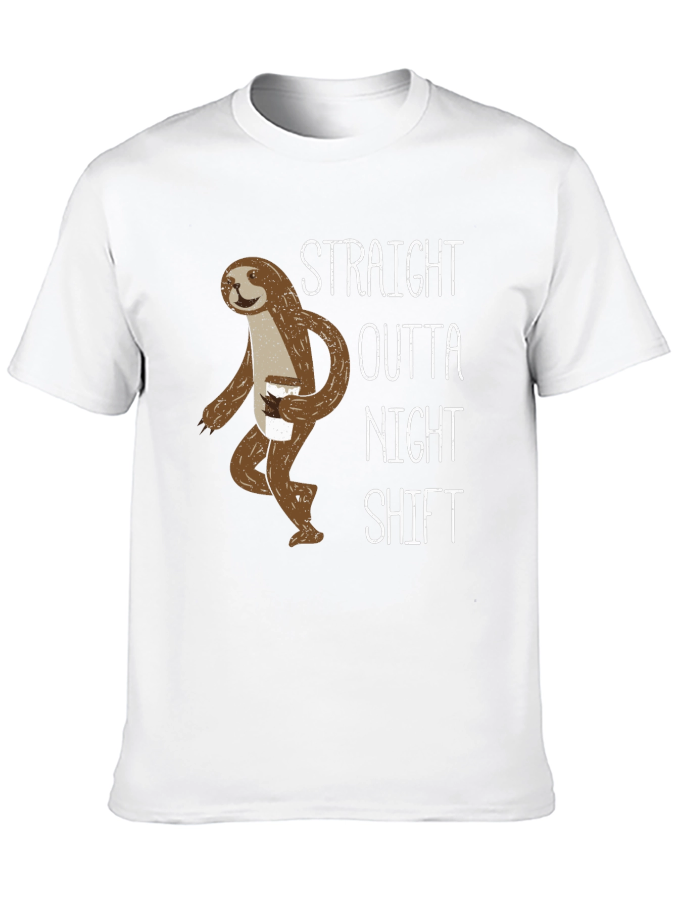Straight Outta Night Shift Sloth Graphic Tee