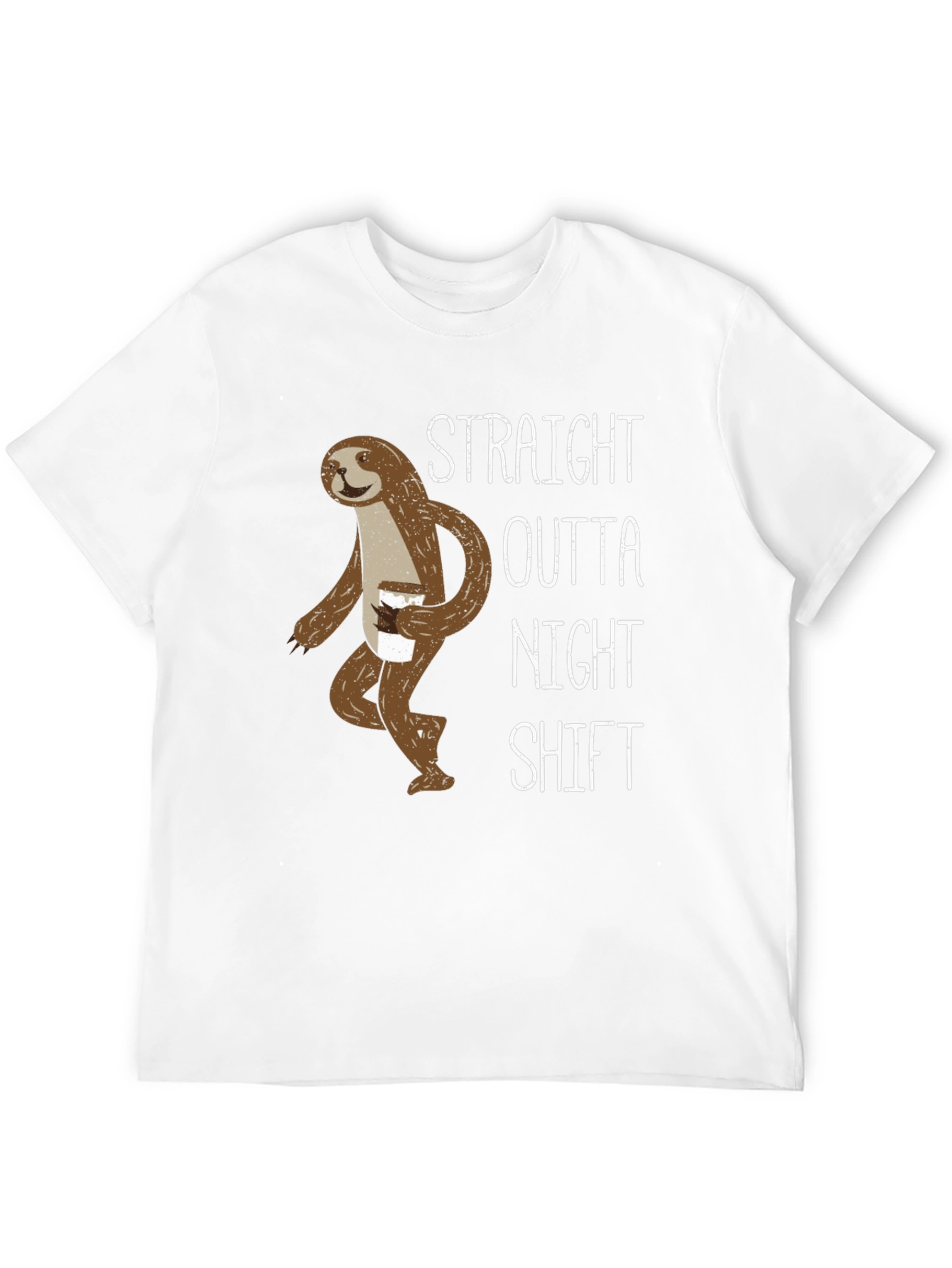 Straight Outta Night Shift Sloth Graphic Tee