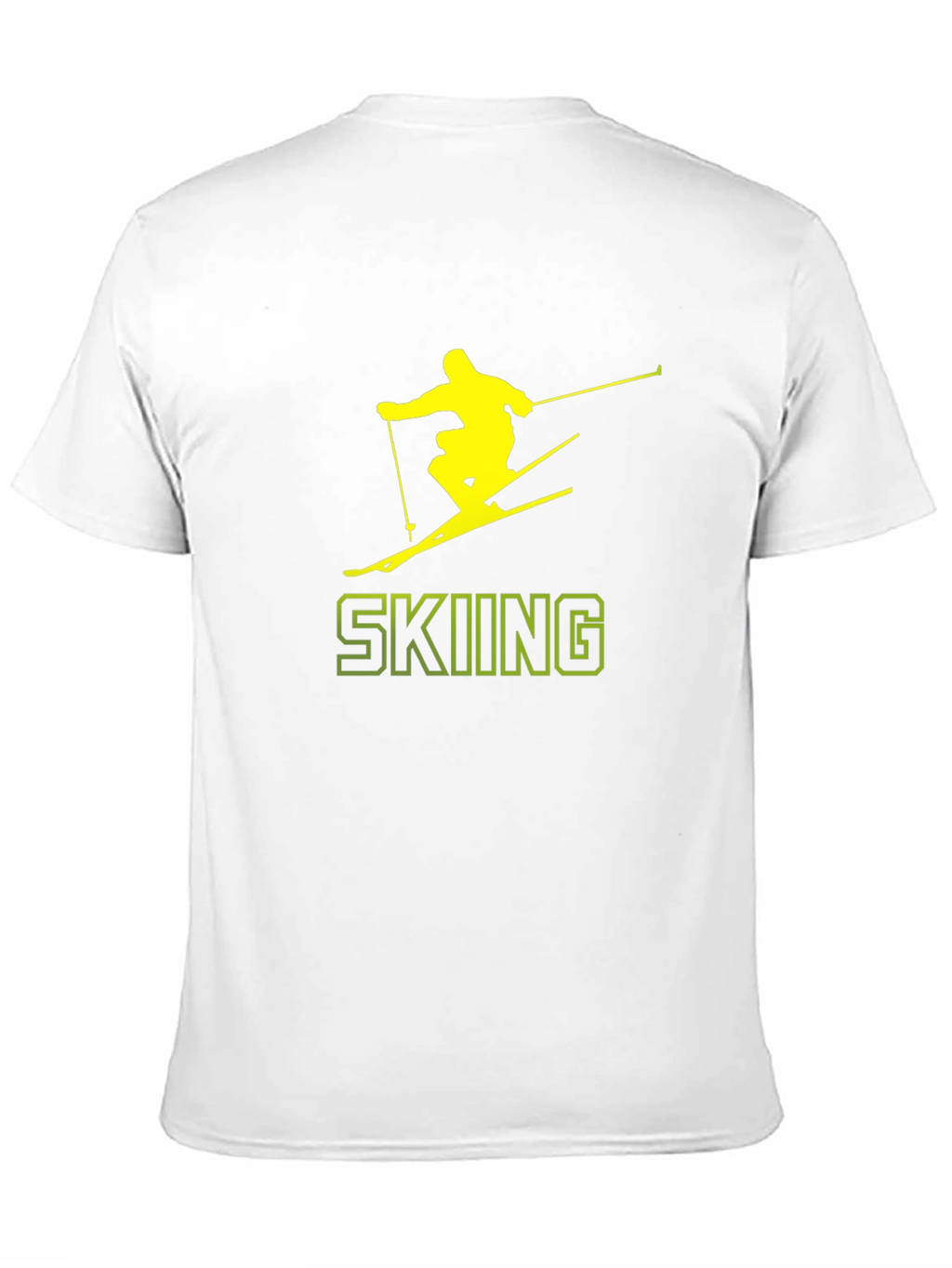 Skiing Graphic Tee - Black Cotton T-Shirt