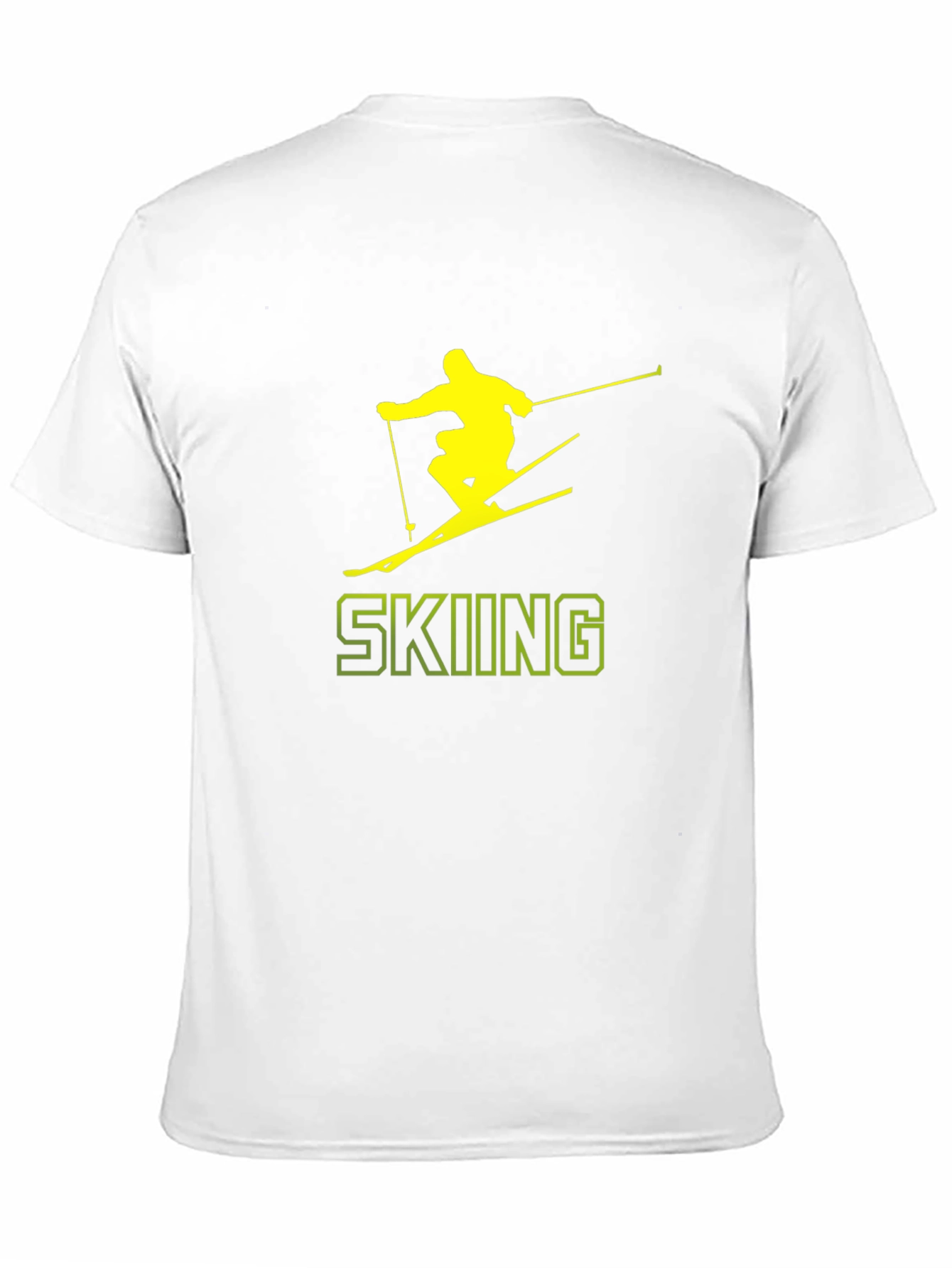 Skiing Graphic Tee - Black Cotton T-Shirt