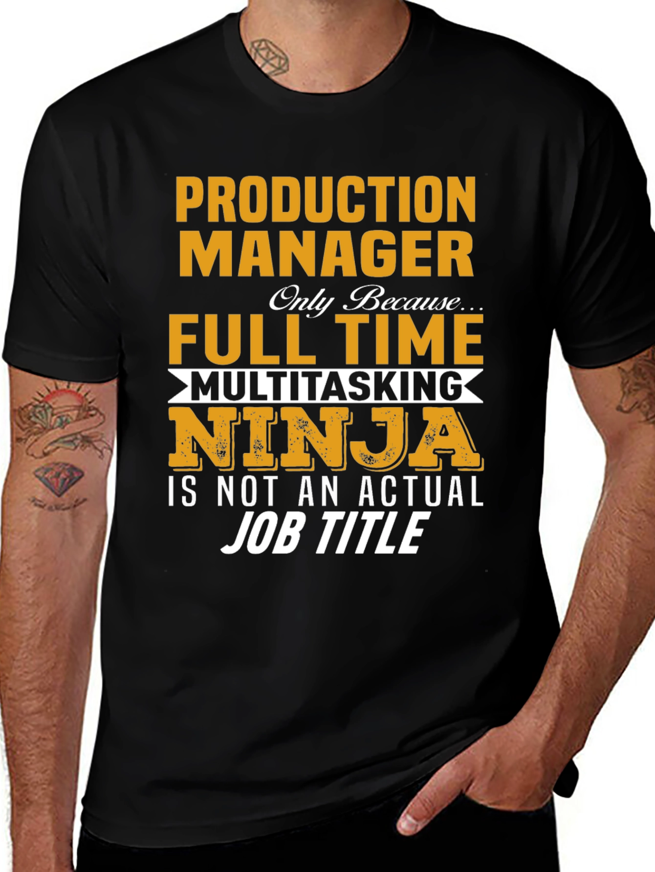 Production Manager Full Time Multitasking Ninja T-Shirt