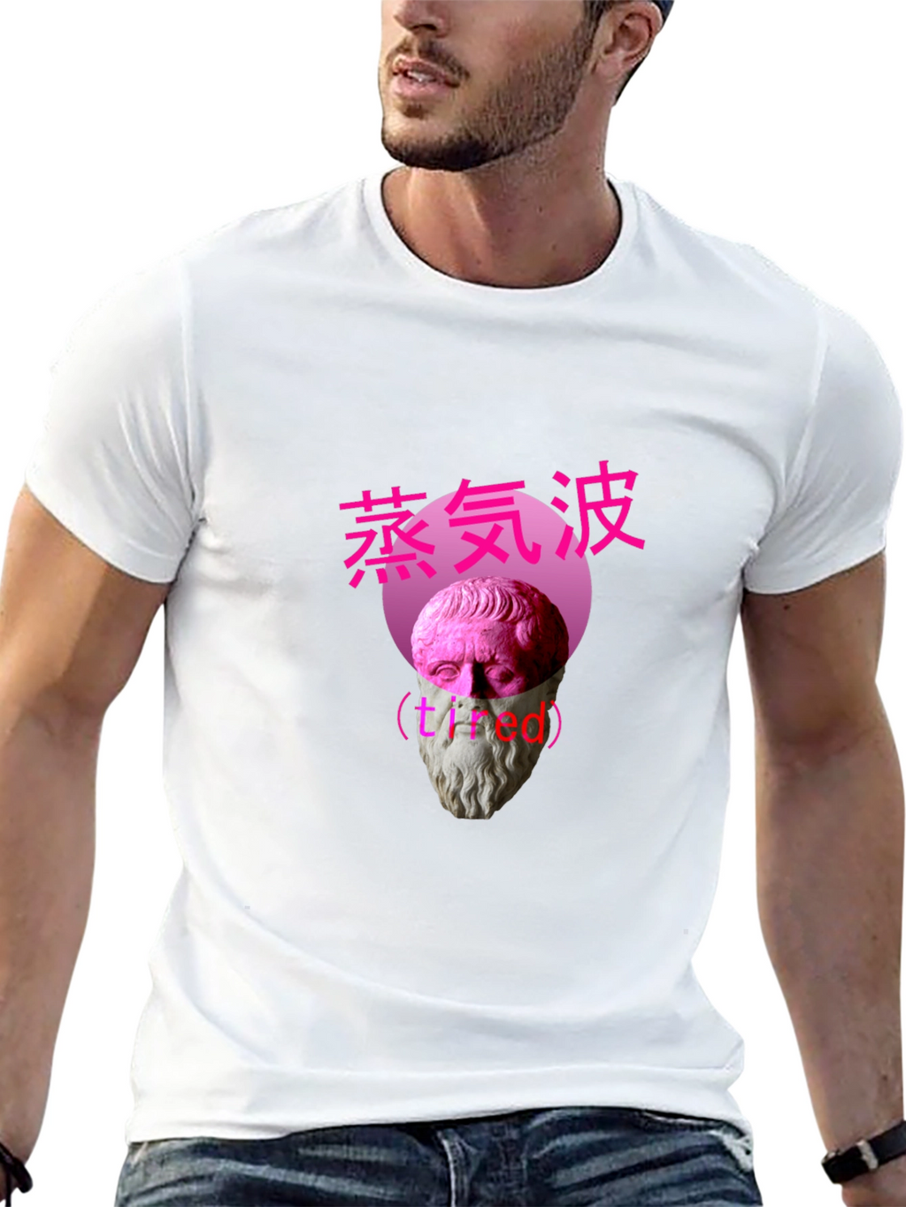 Vaporwave Tired Bust Graphic Tee