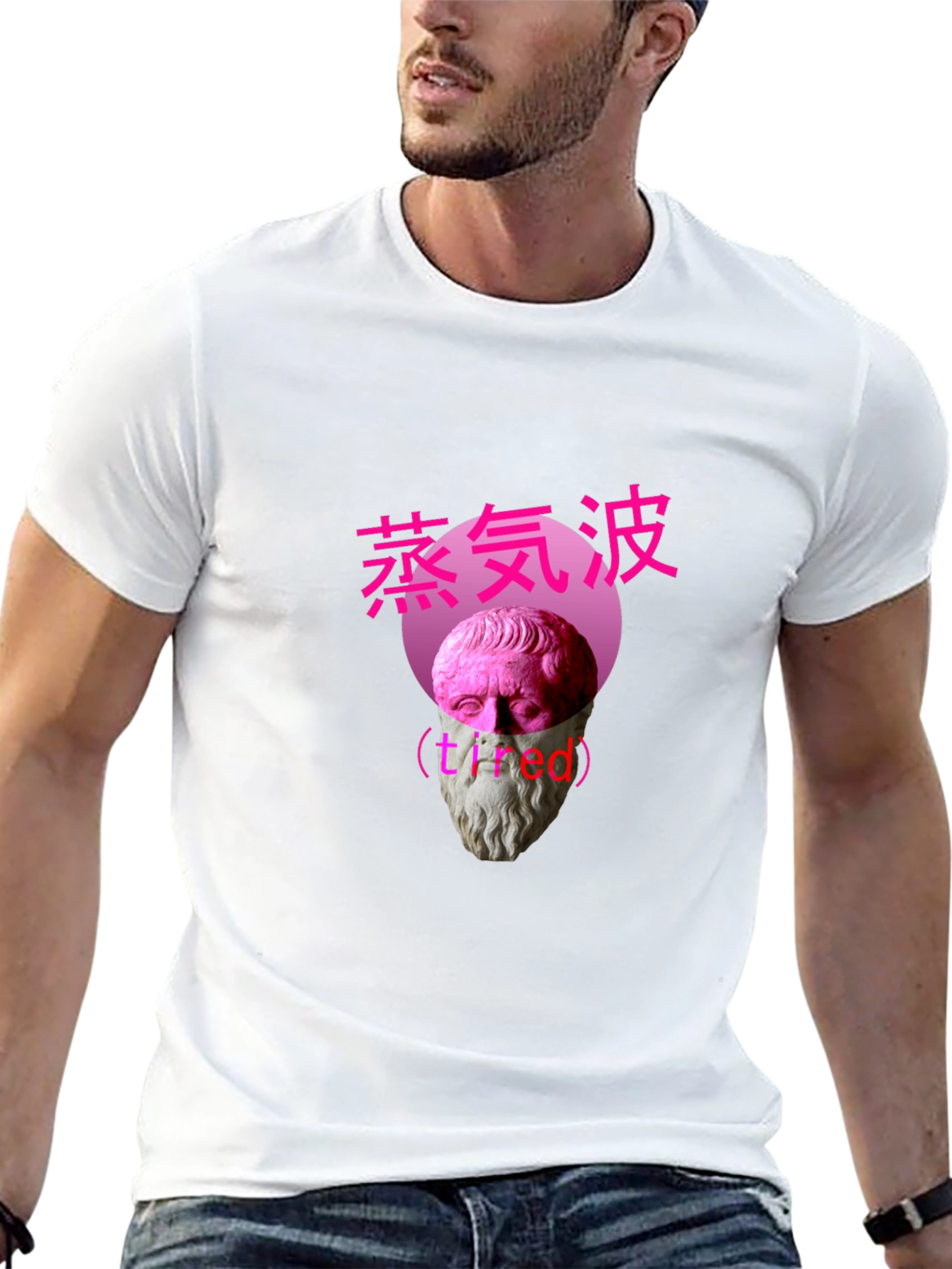 Vaporwave Tired Bust Graphic Tee
