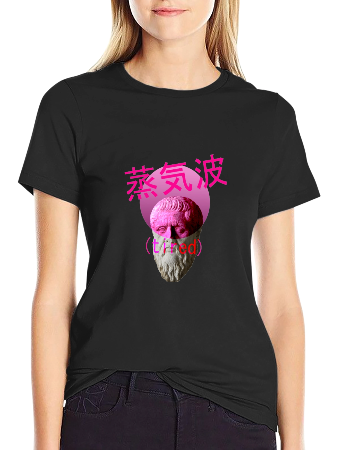 Vaporwave Tired Bust Graphic Tee