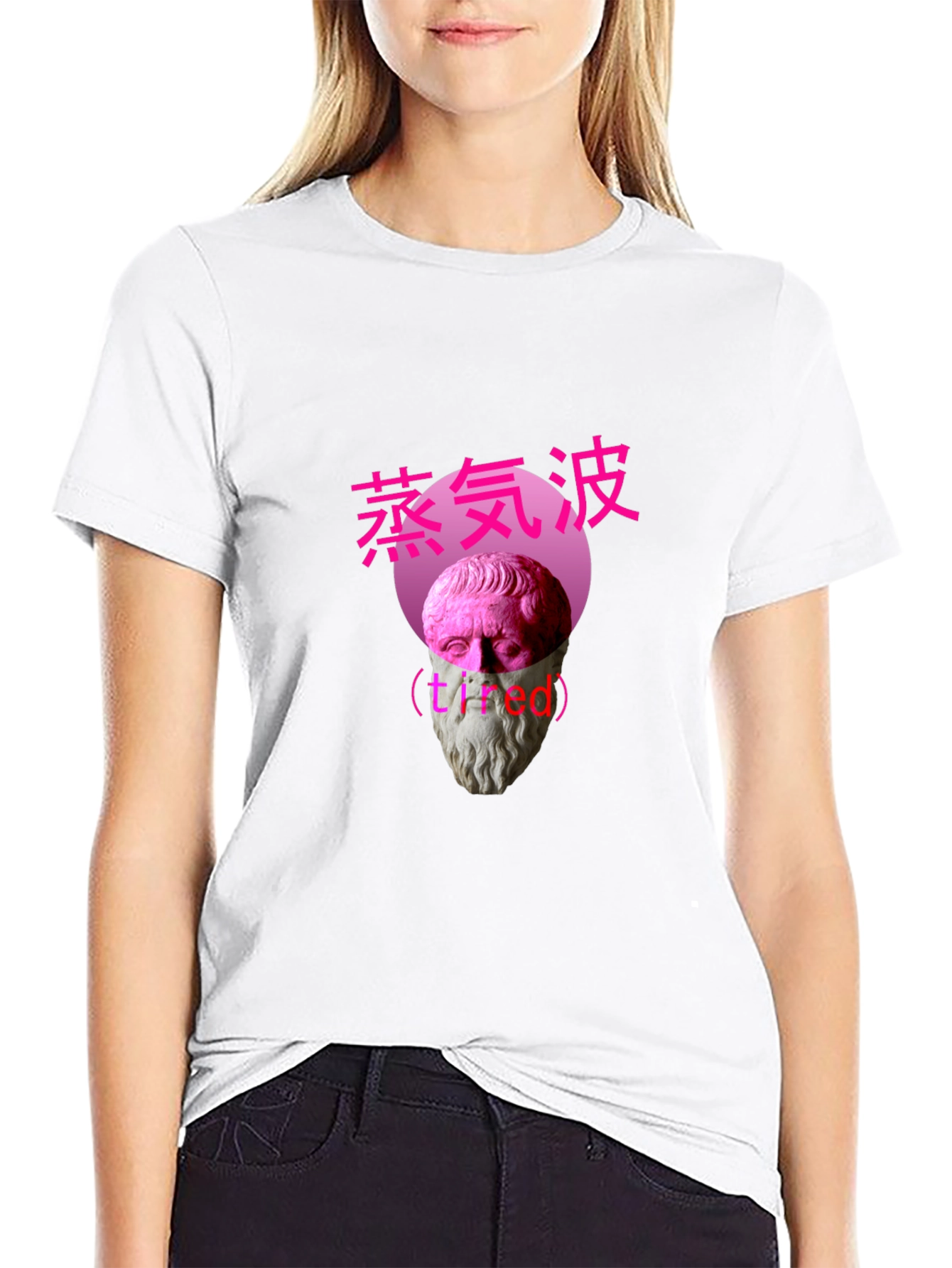 Vaporwave Tired Bust Graphic Tee