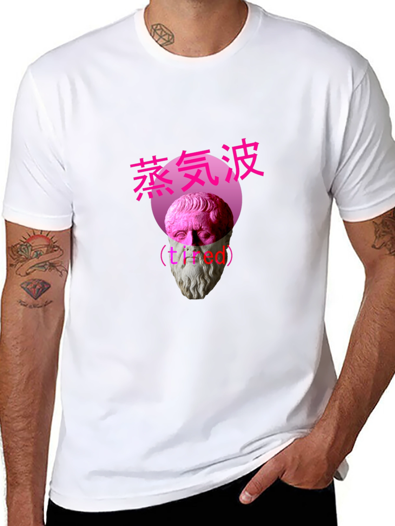 Vaporwave Tired Bust Graphic Tee