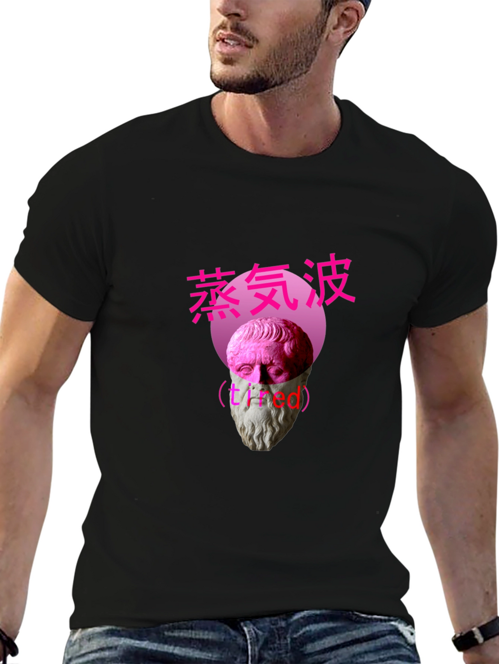 Vaporwave Tired Bust Graphic Tee