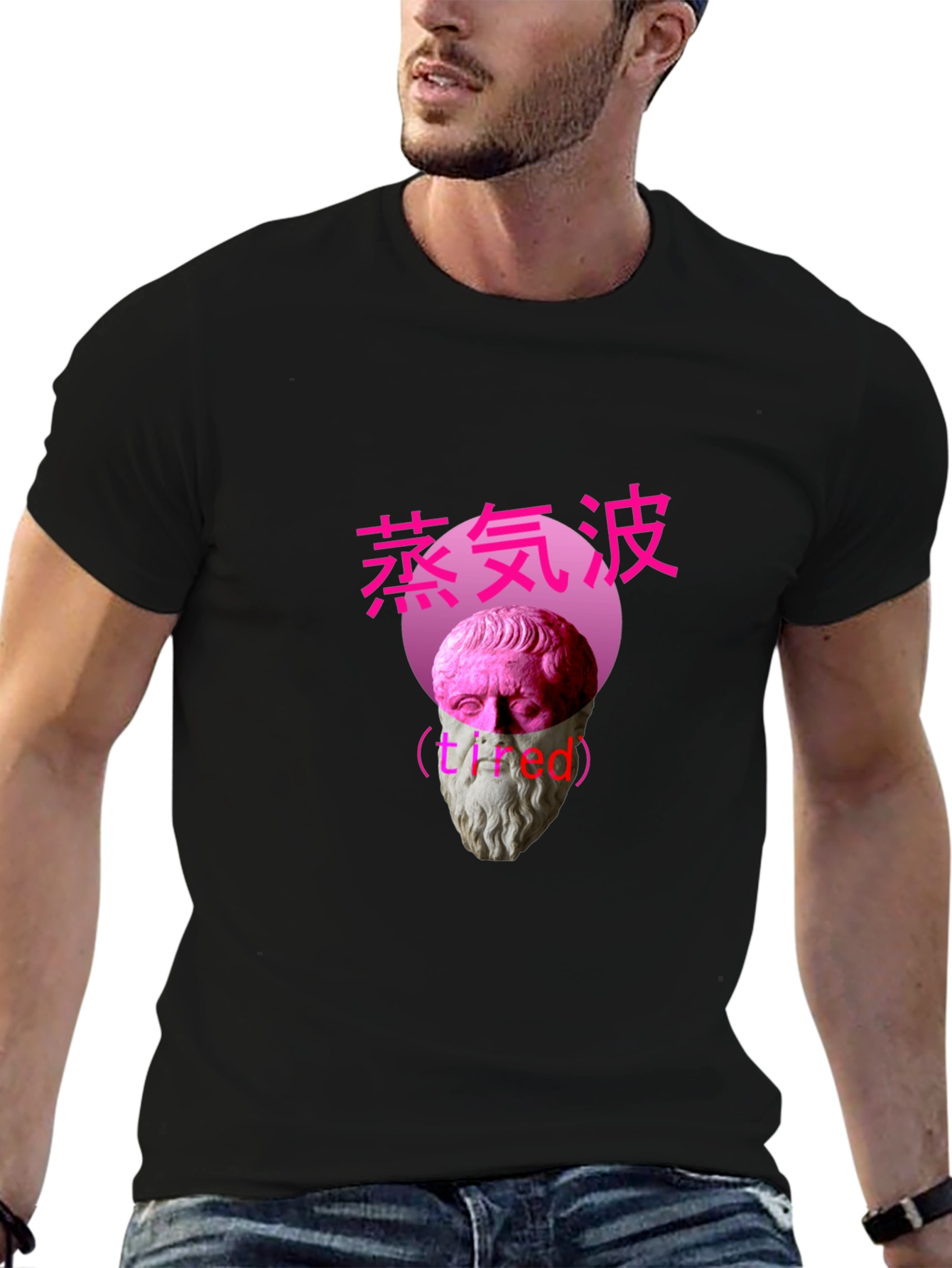 Vaporwave Tired Bust Graphic Tee