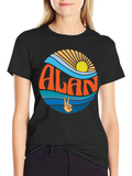 Retro ALAN T-Shirt - Peace & Waves Design