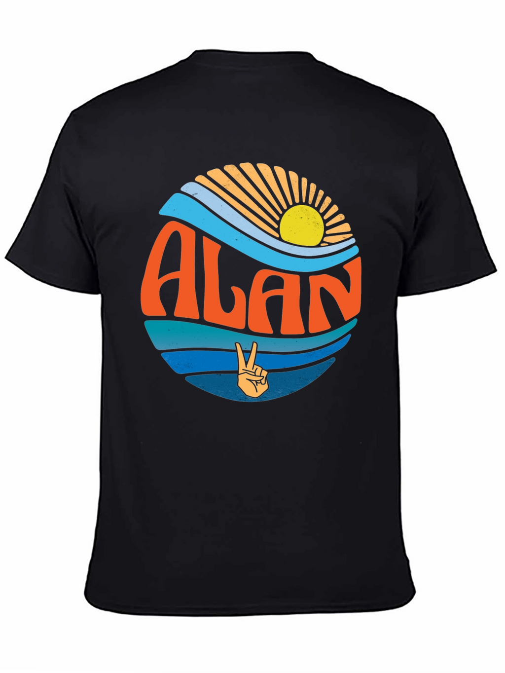 Retro ALAN T-Shirt - Peace & Waves Design
