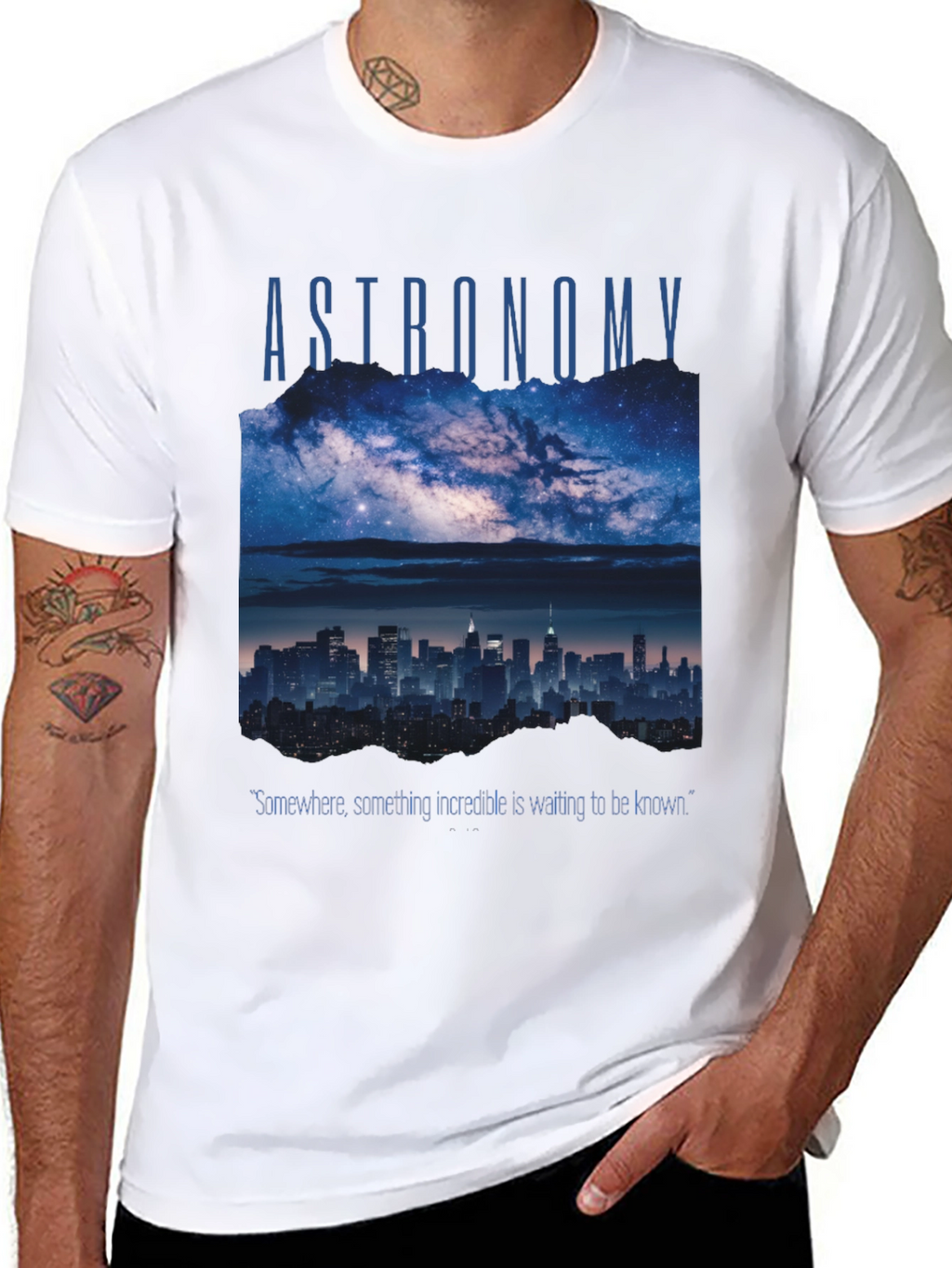 Astronomy Cityscape Graphic T-Shirt