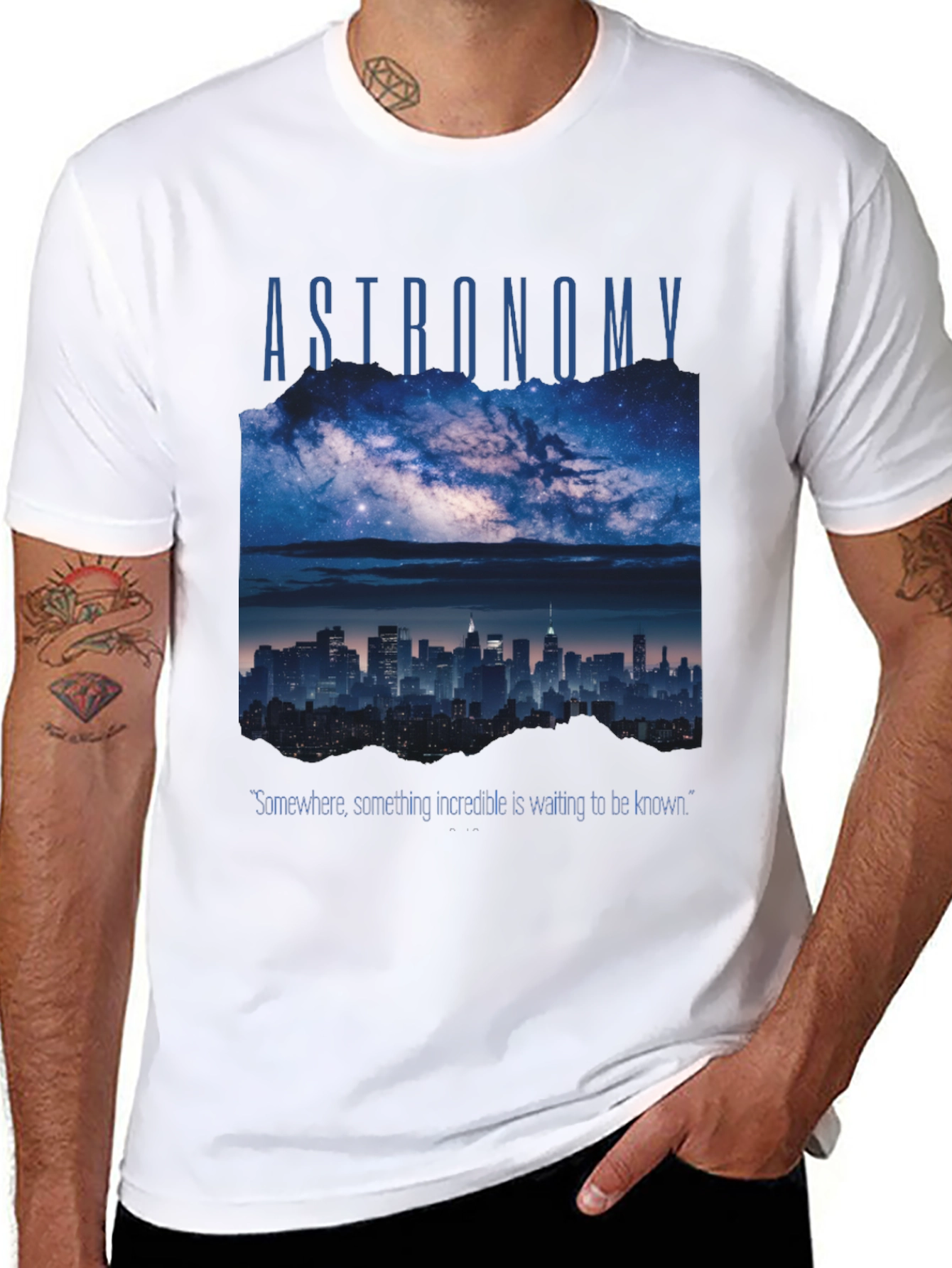 Astronomy Cityscape Graphic T-Shirt