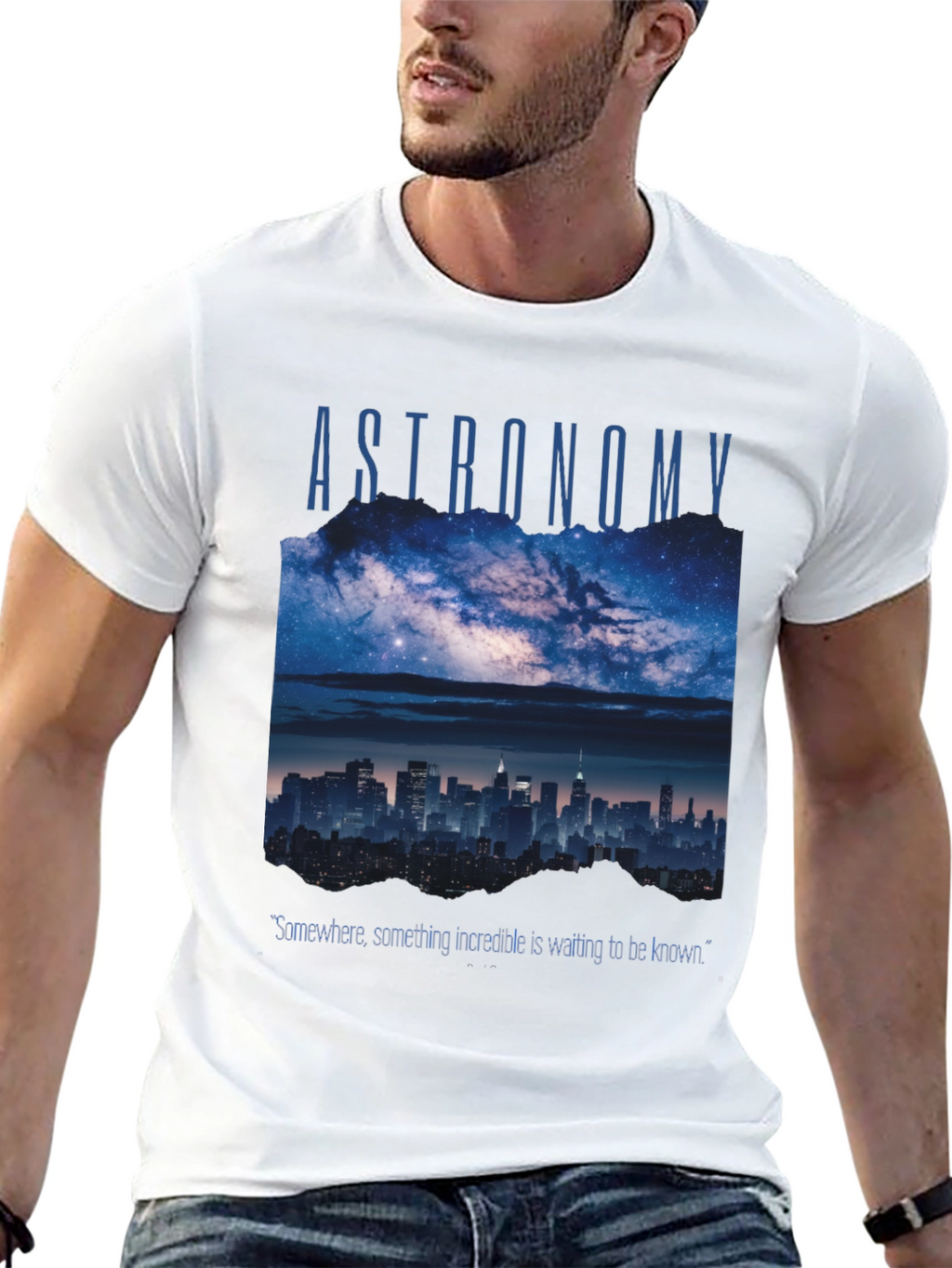 Astronomy Cityscape Graphic T-Shirt