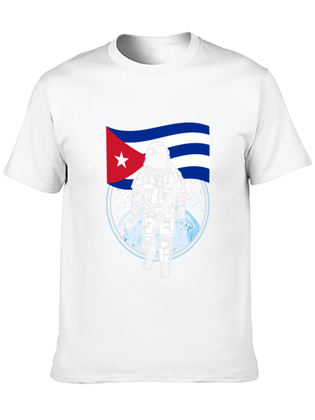 Cuban Astronaut Black T-Shirt