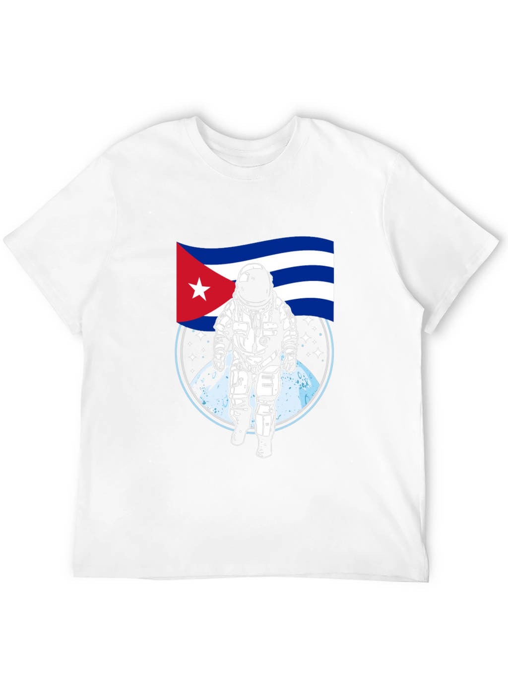 Cuban Astronaut Black T-Shirt