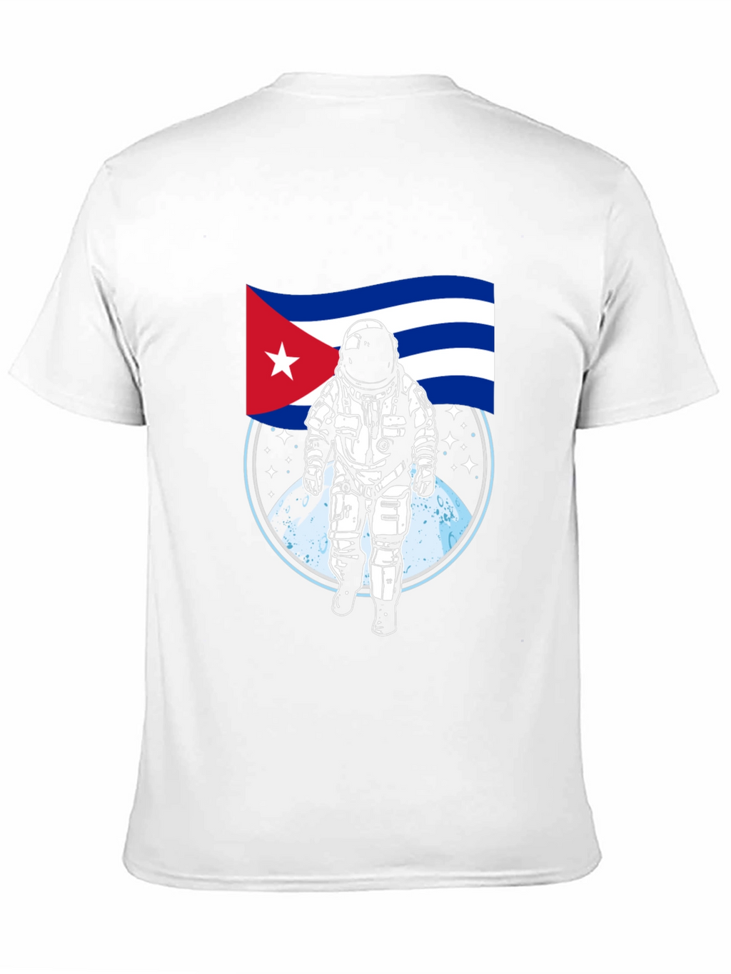 Cuban Astronaut Black T-Shirt