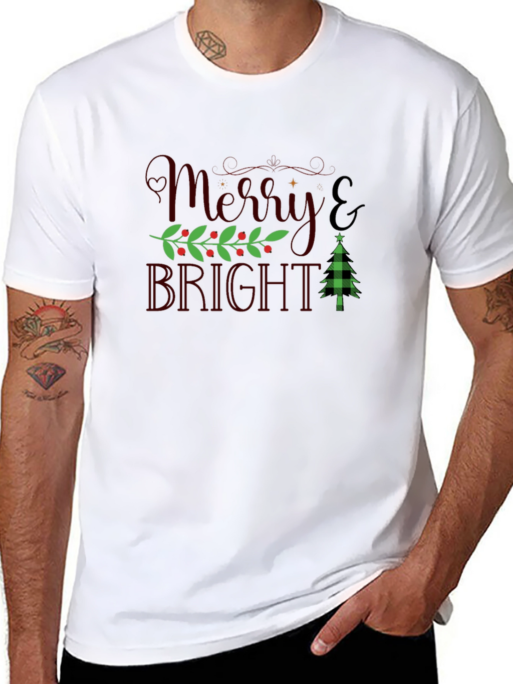 Merry & Bright Holiday Graphic Tee