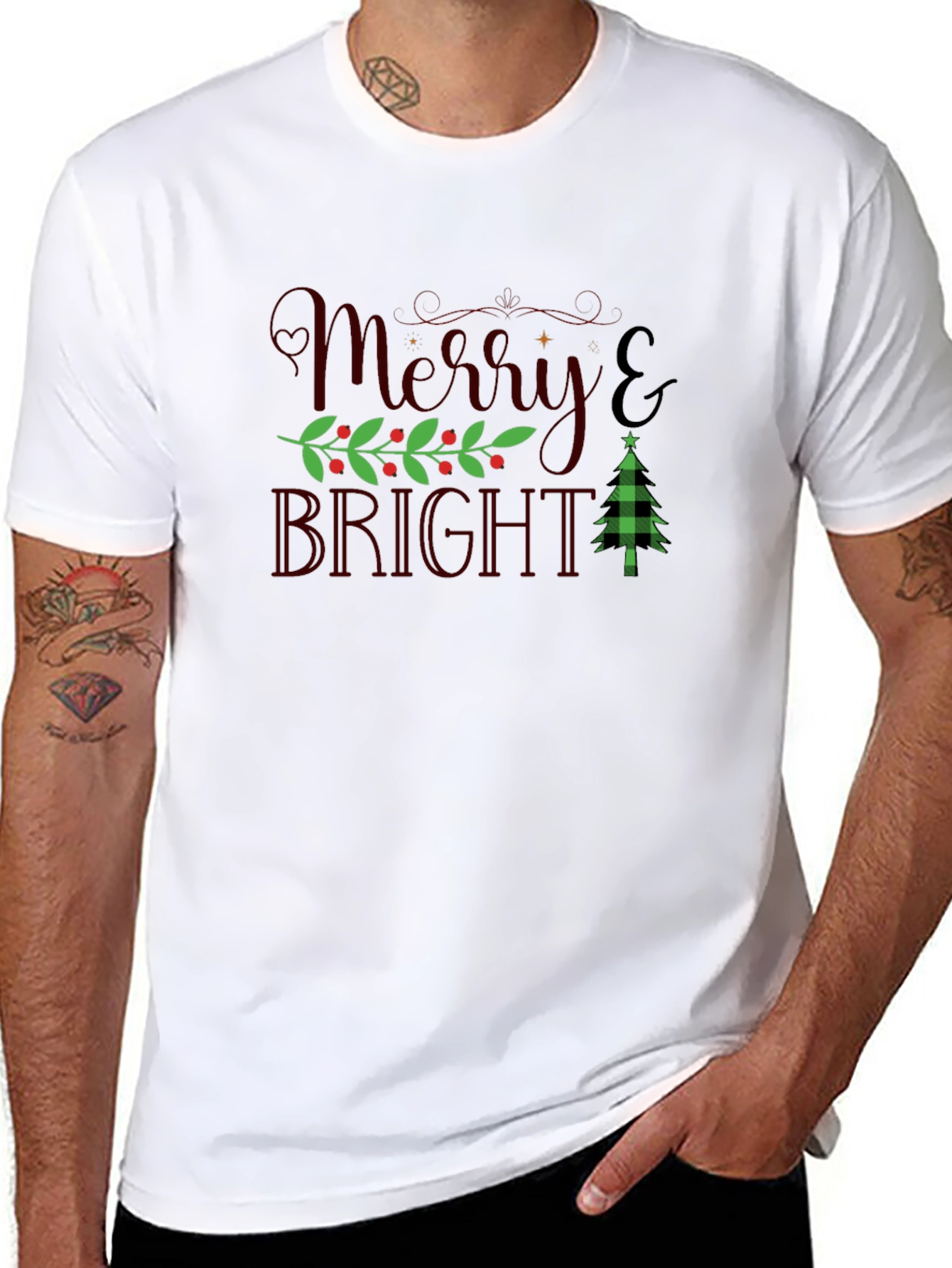 Merry & Bright Holiday Graphic Tee