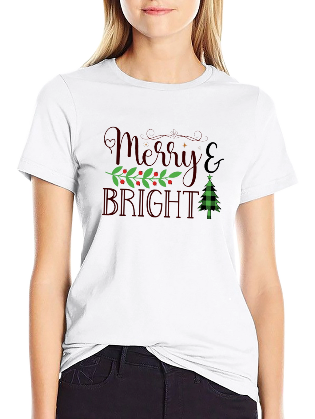 Merry & Bright Holiday Graphic Tee