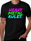 Heavy Metal Rules Black T-Shirt