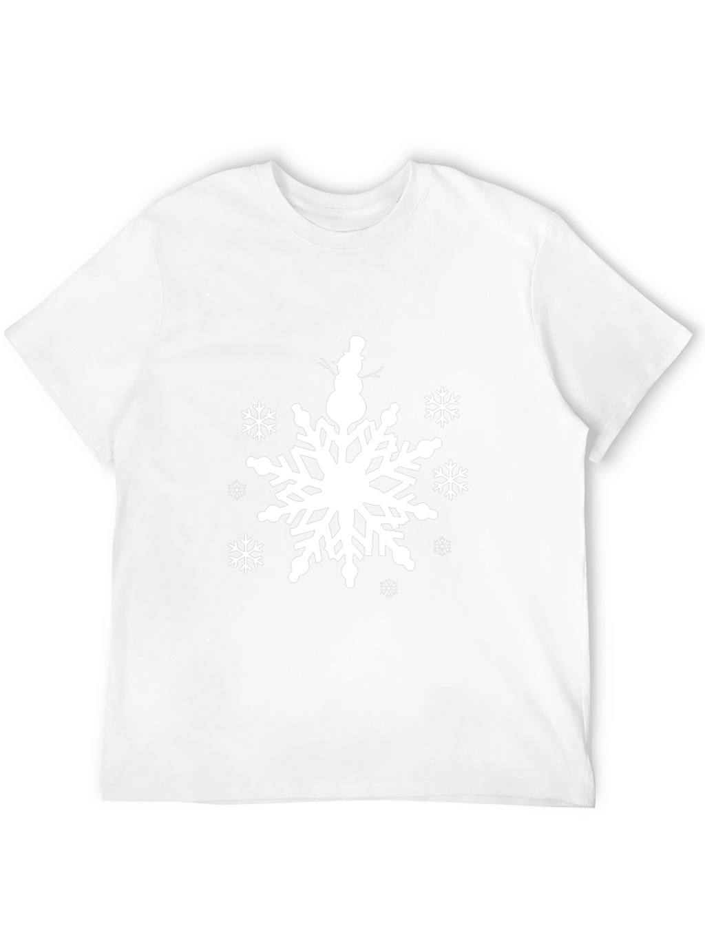Snowflake Snowman Graphic Tee - Winter Holiday T-Shirt