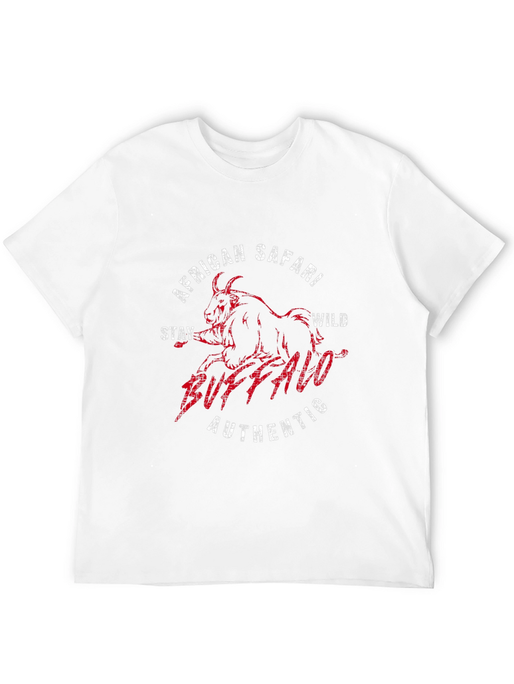 African Safari Buffalo Graphic T-Shirt - Black