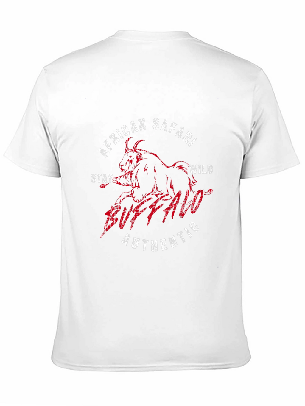 African Safari Buffalo Graphic T-Shirt - Black