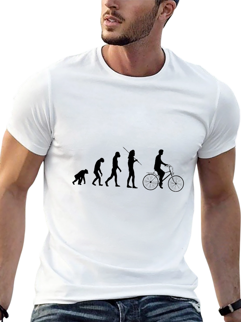 Evolution of Cyclist T-Shirt - Black