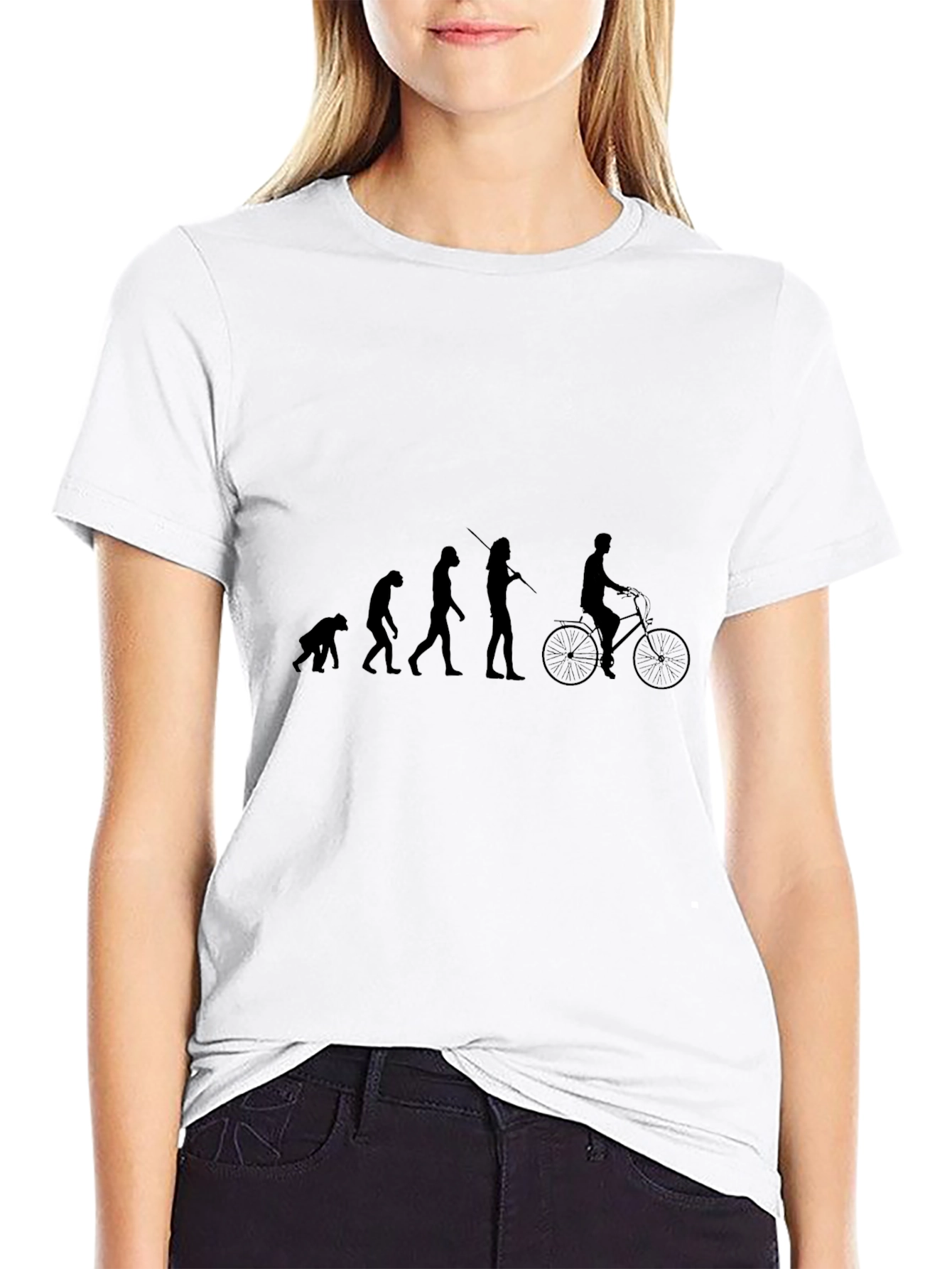 Evolution of Cyclist T-Shirt - Black