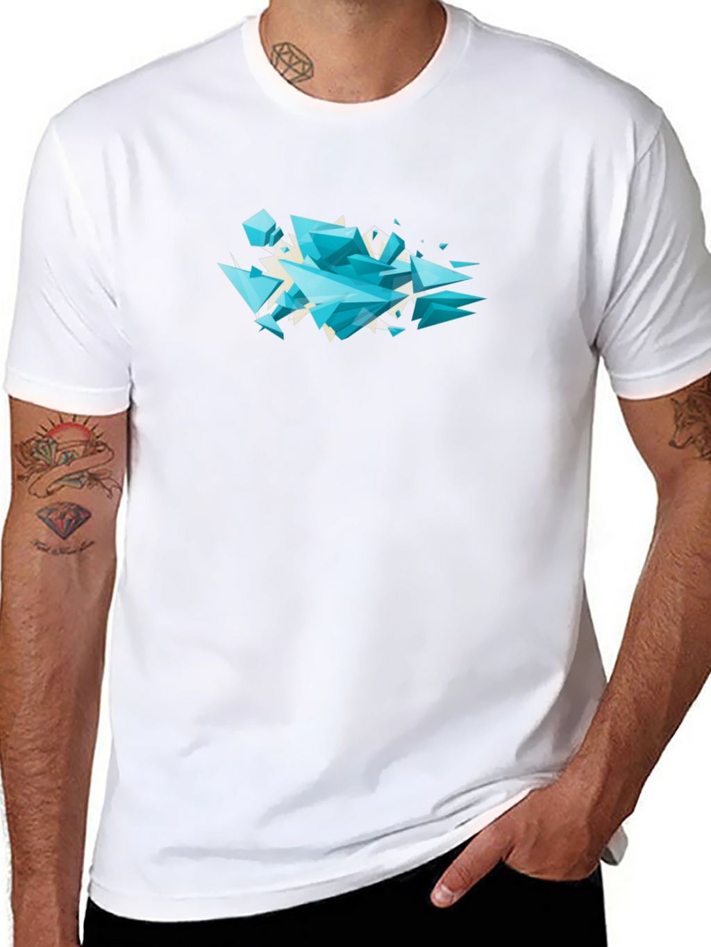 Geometric Shard T-Shirt - Modern Abstract Design