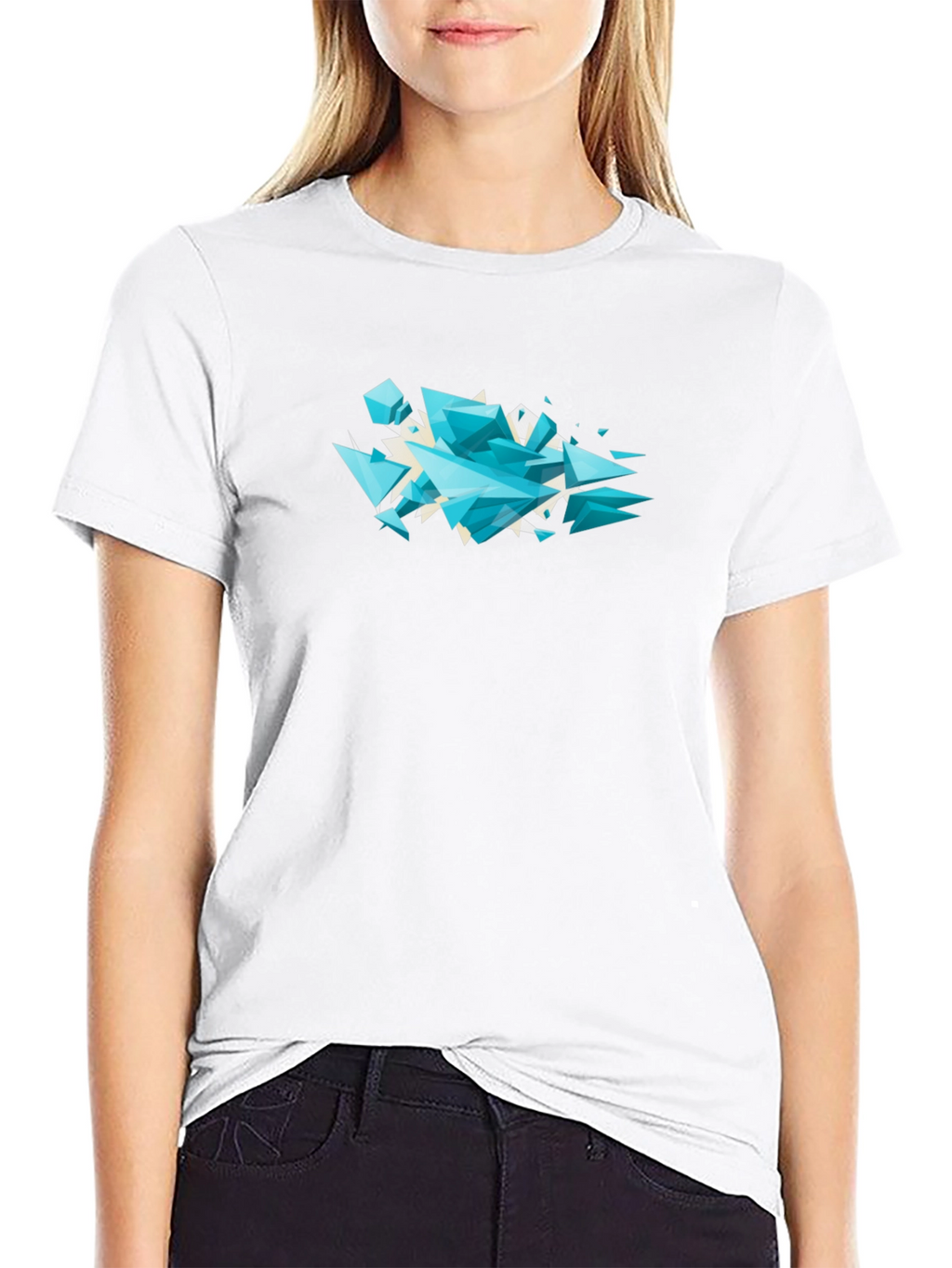 Geometric Shard T-Shirt - Modern Abstract Design