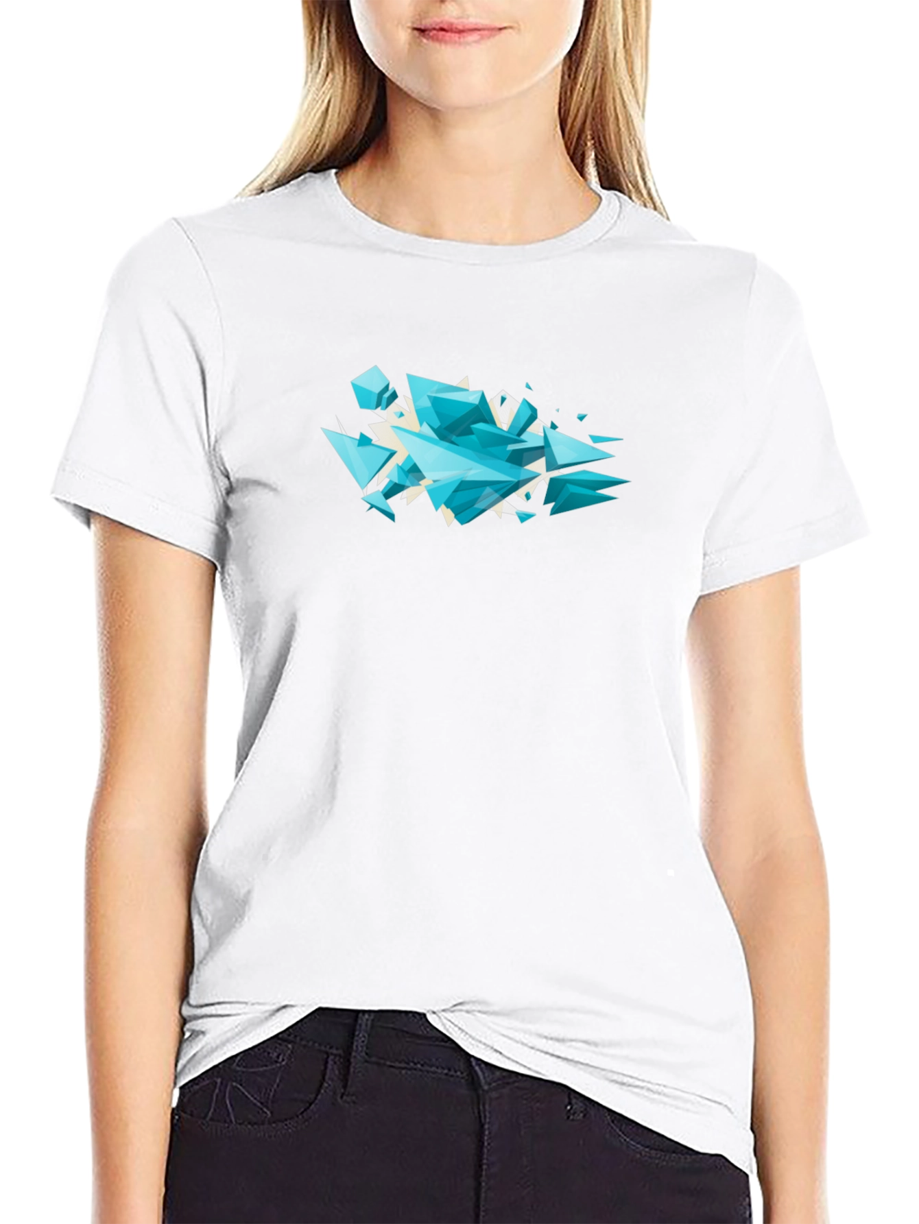 Geometric Shard T-Shirt - Modern Abstract Design