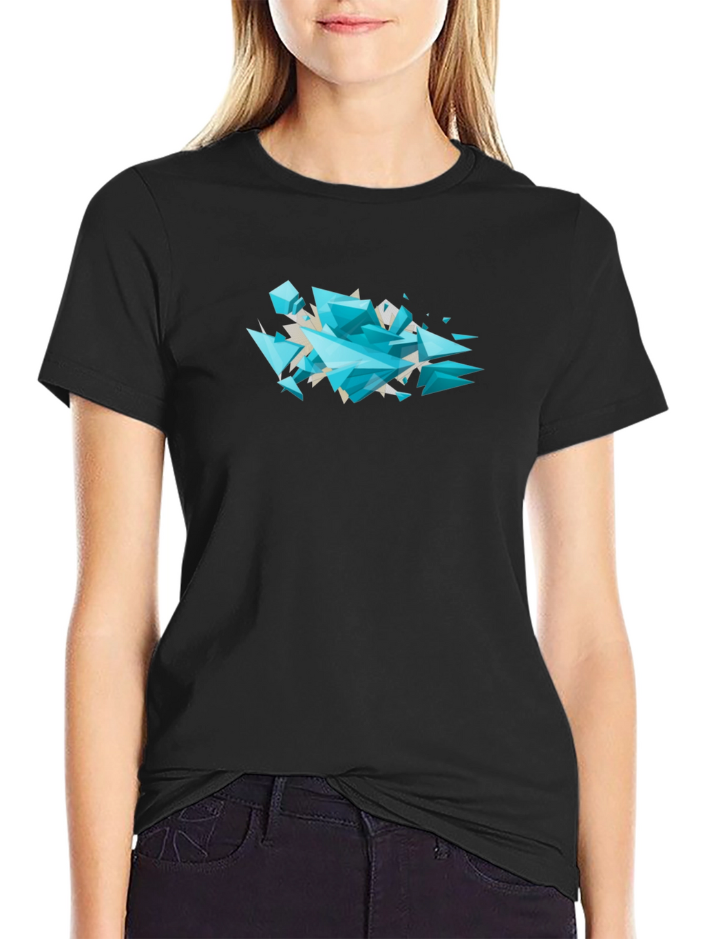Geometric Shard T-Shirt - Modern Abstract Design