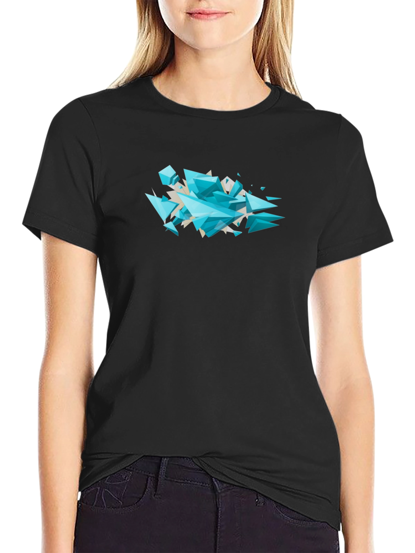 Geometric Shard T-Shirt - Modern Abstract Design