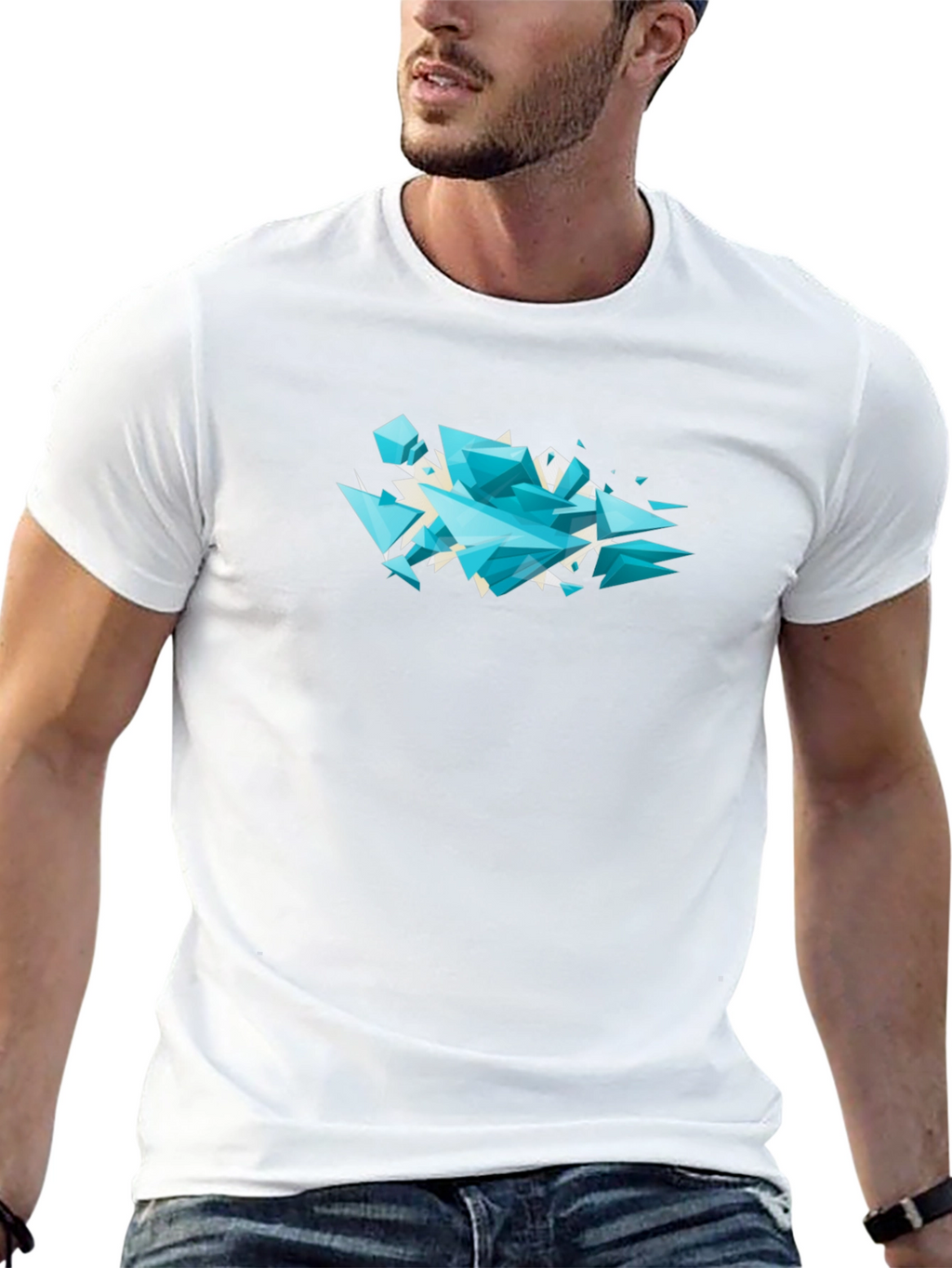 Geometric Shard T-Shirt - Modern Abstract Design