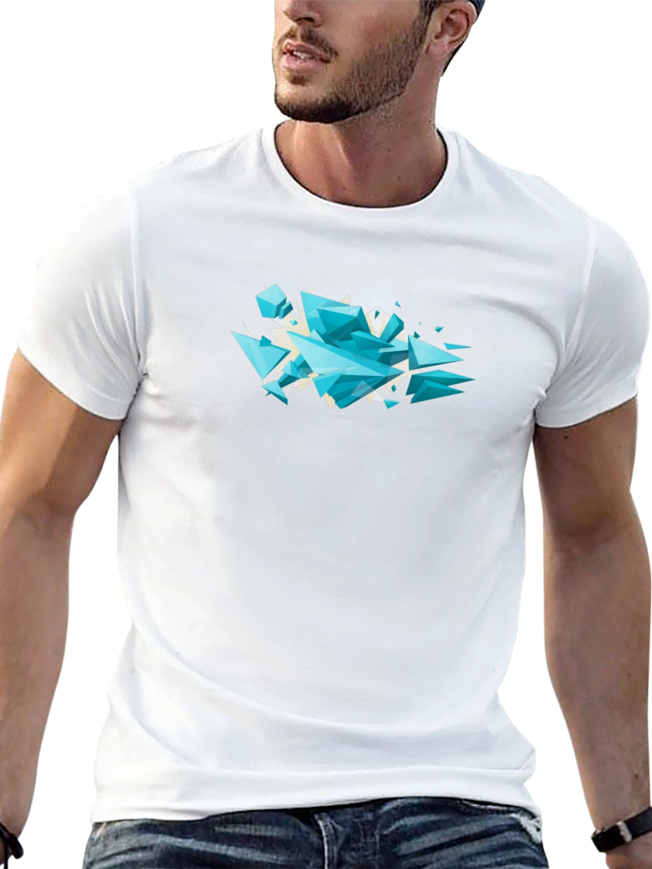 Geometric Shard T-Shirt - Modern Abstract Design
