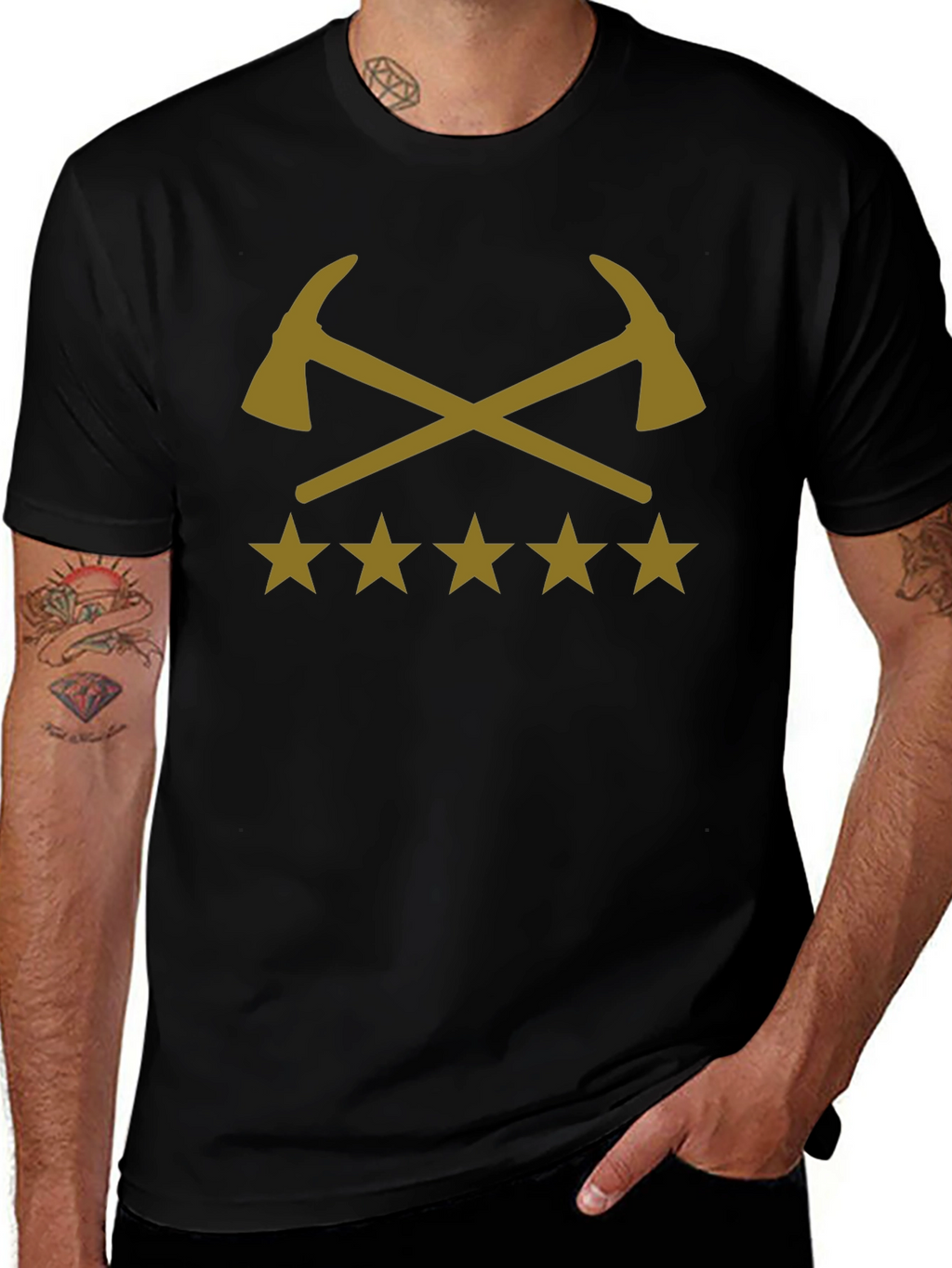 Pickaxe & Stars Graphic T-Shirt