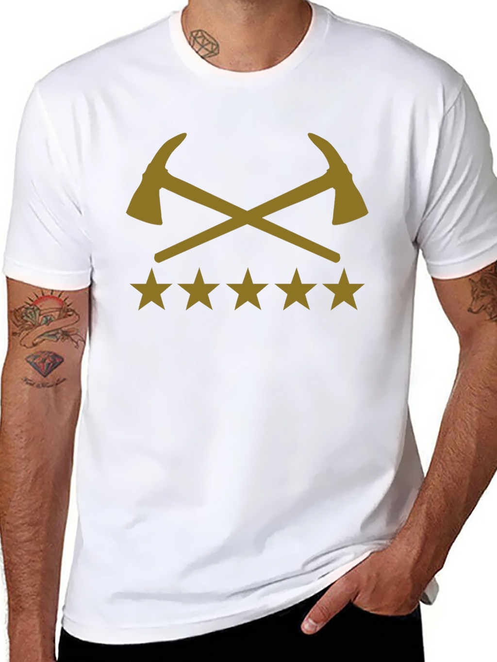 Pickaxe & Stars Graphic T-Shirt