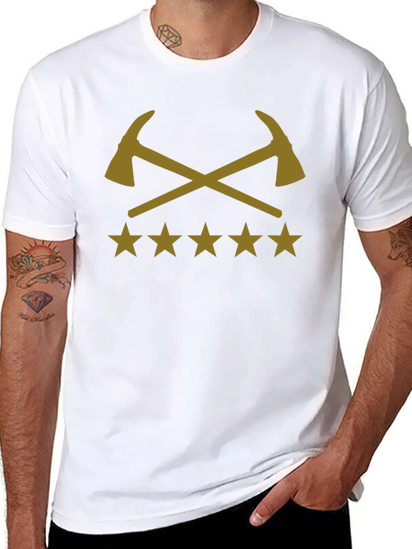 Pickaxe & Stars Graphic T-Shirt