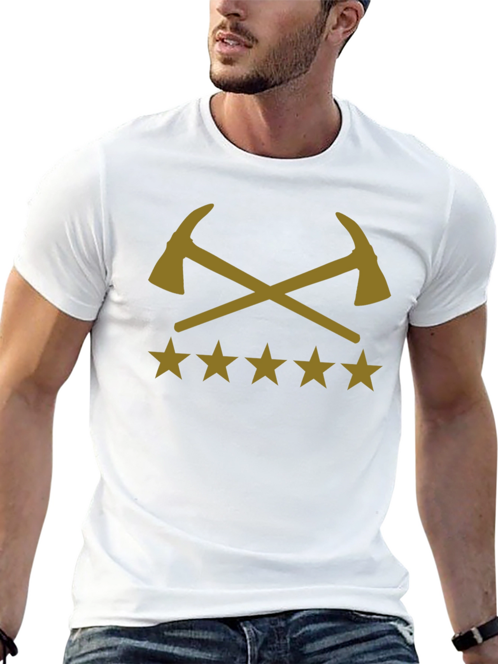 Pickaxe & Stars Graphic T-Shirt